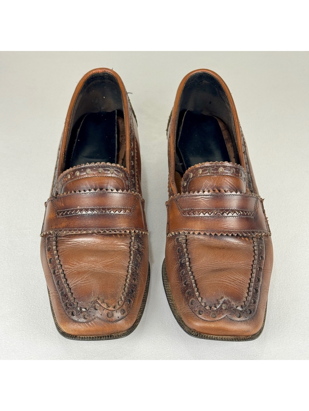 VTG Leather Penny Loafers - 10 - Picture 4 of 8